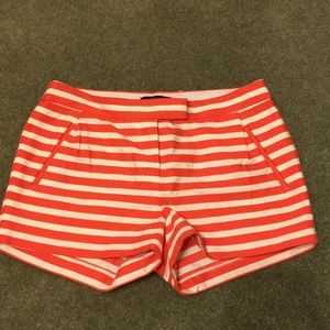 Orange striped J Crew shorts